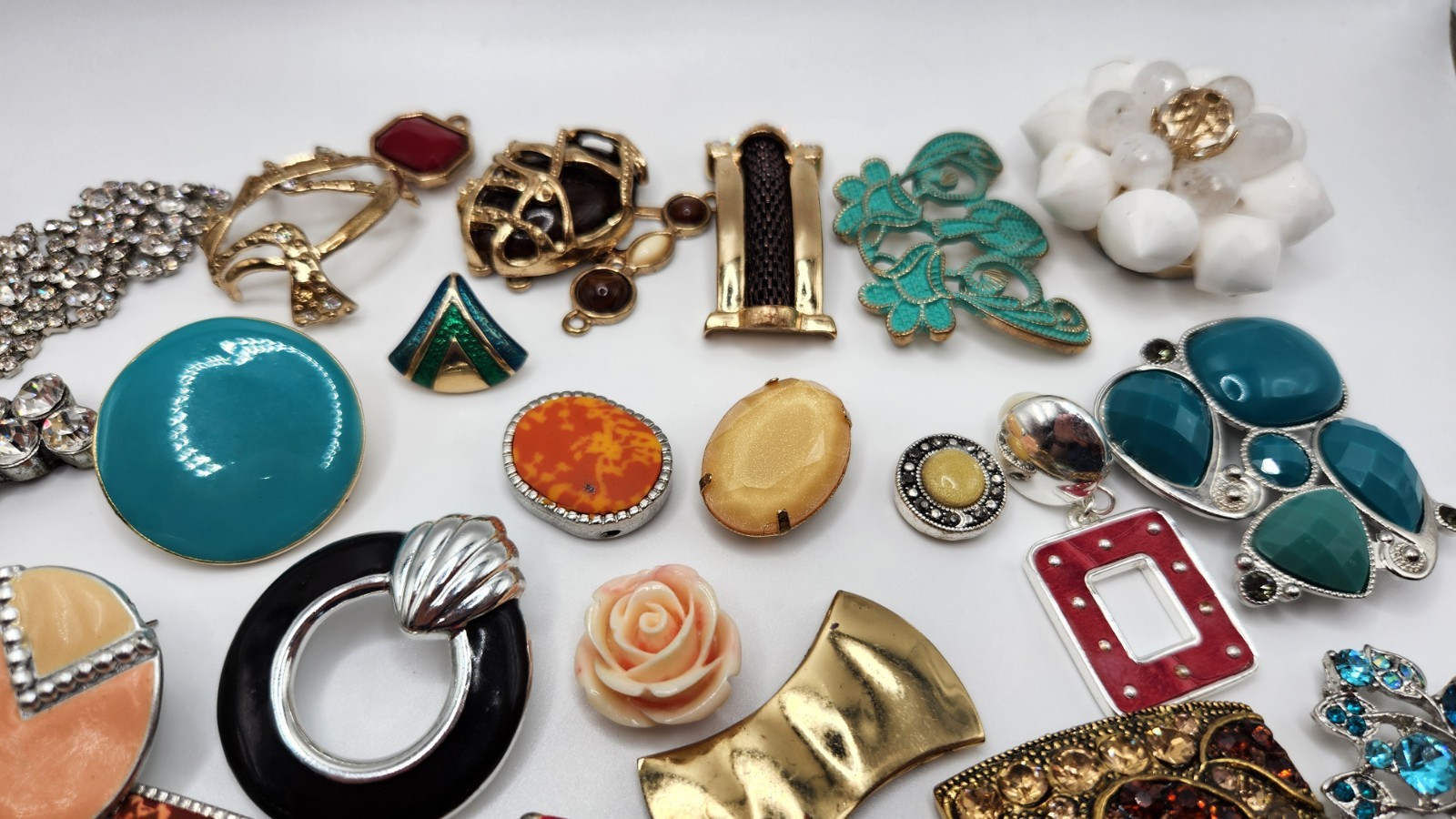 Craft Jewelry Pieces Junk Drawer Lot 50 Different Pieces