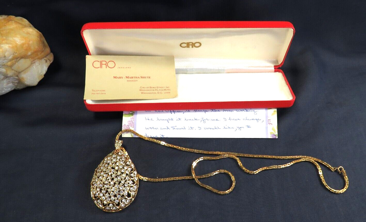 vintage Ciro rhinestone crystal necklace 1979 united kingdom