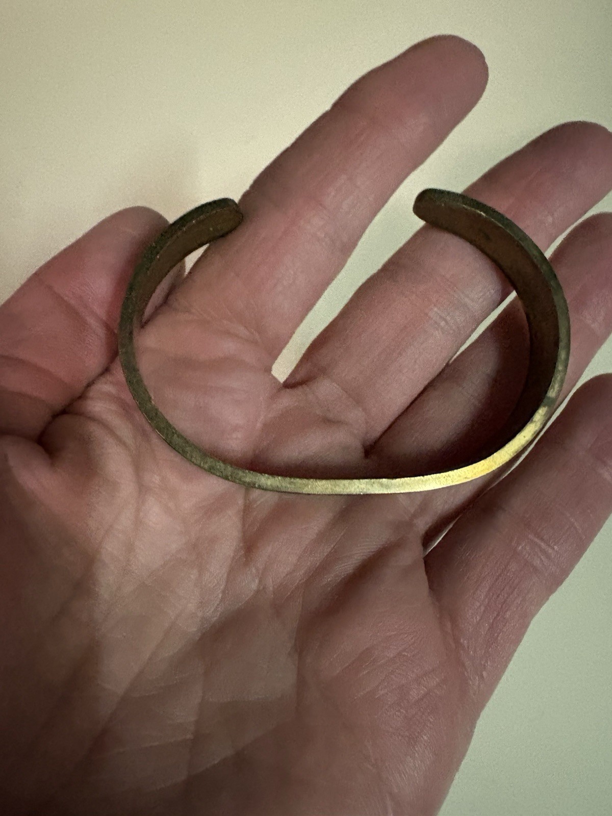 Vintage Brass Thick ID Bracelet monogrammed