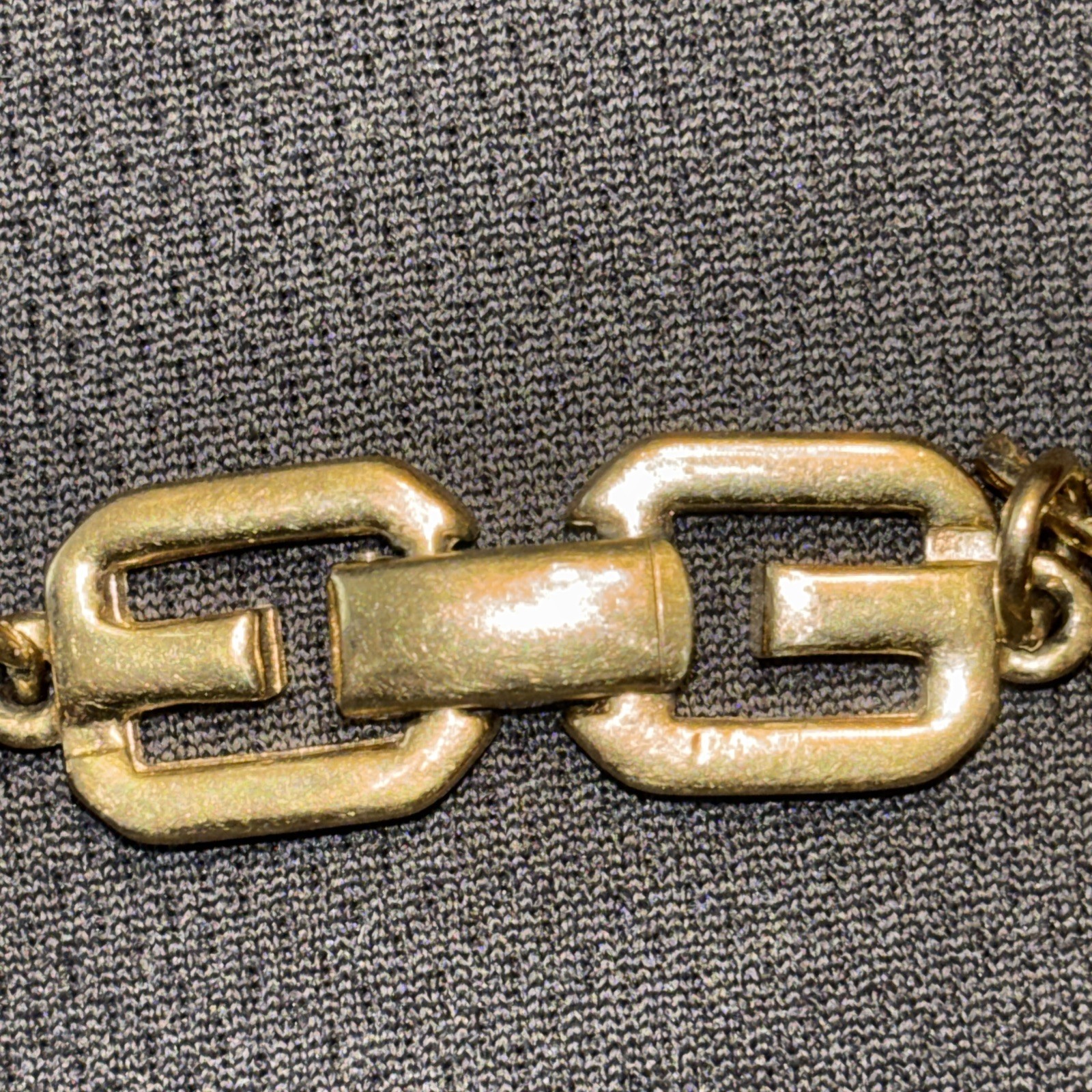 Vintage Givenchy Gold Herringbone Chain Bracelet