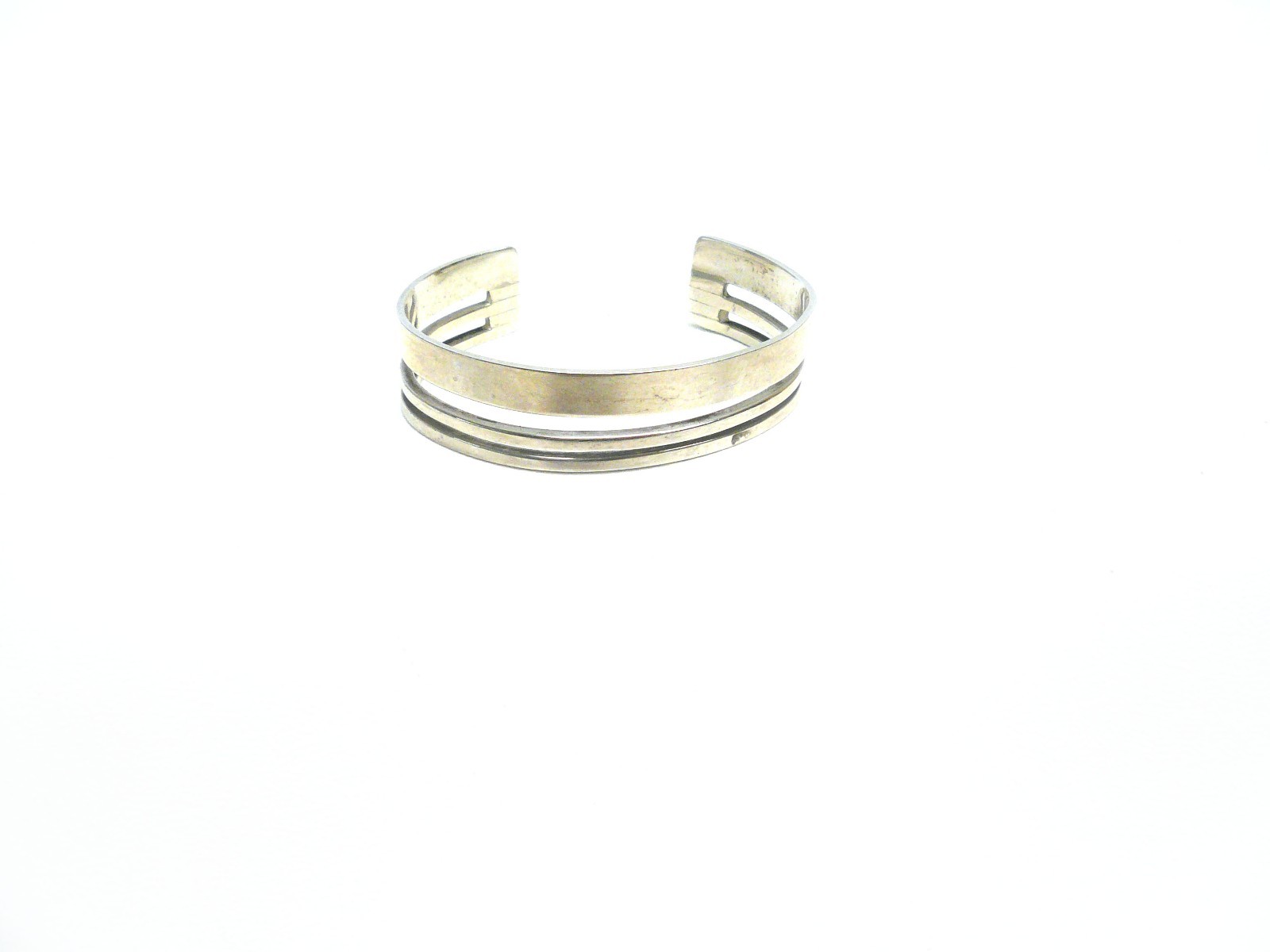 Designer Signed Klassen Contemporary Modernist Sterling Silver Cuff Bracelet