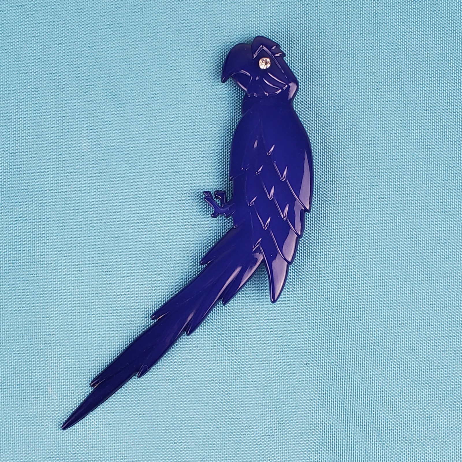 Buch Deichmann Vintage 1960 Denmark Blue Parrot Brooch In Very Good Condition