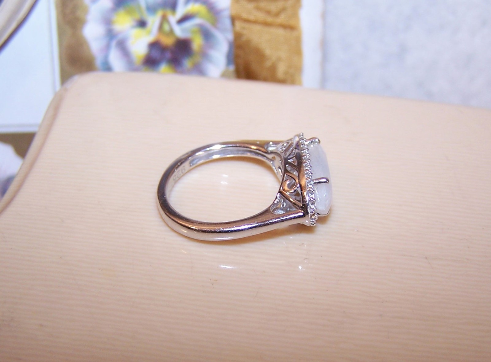 MCGI Sterling Silver Moonstone Quartz Zircon Ring – Size 5.75