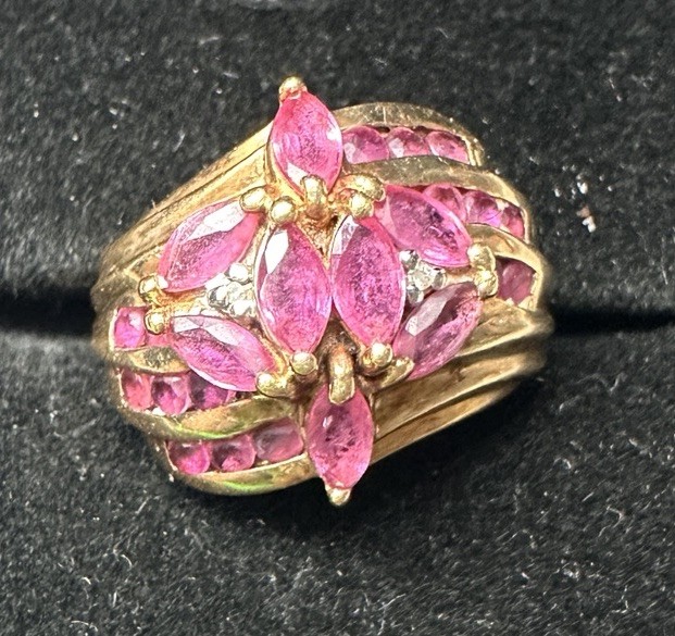 Lot of 15 Vintage 10k & 14k Gold Rings, Diamond, Ruby, Pearl, Citrine, etc