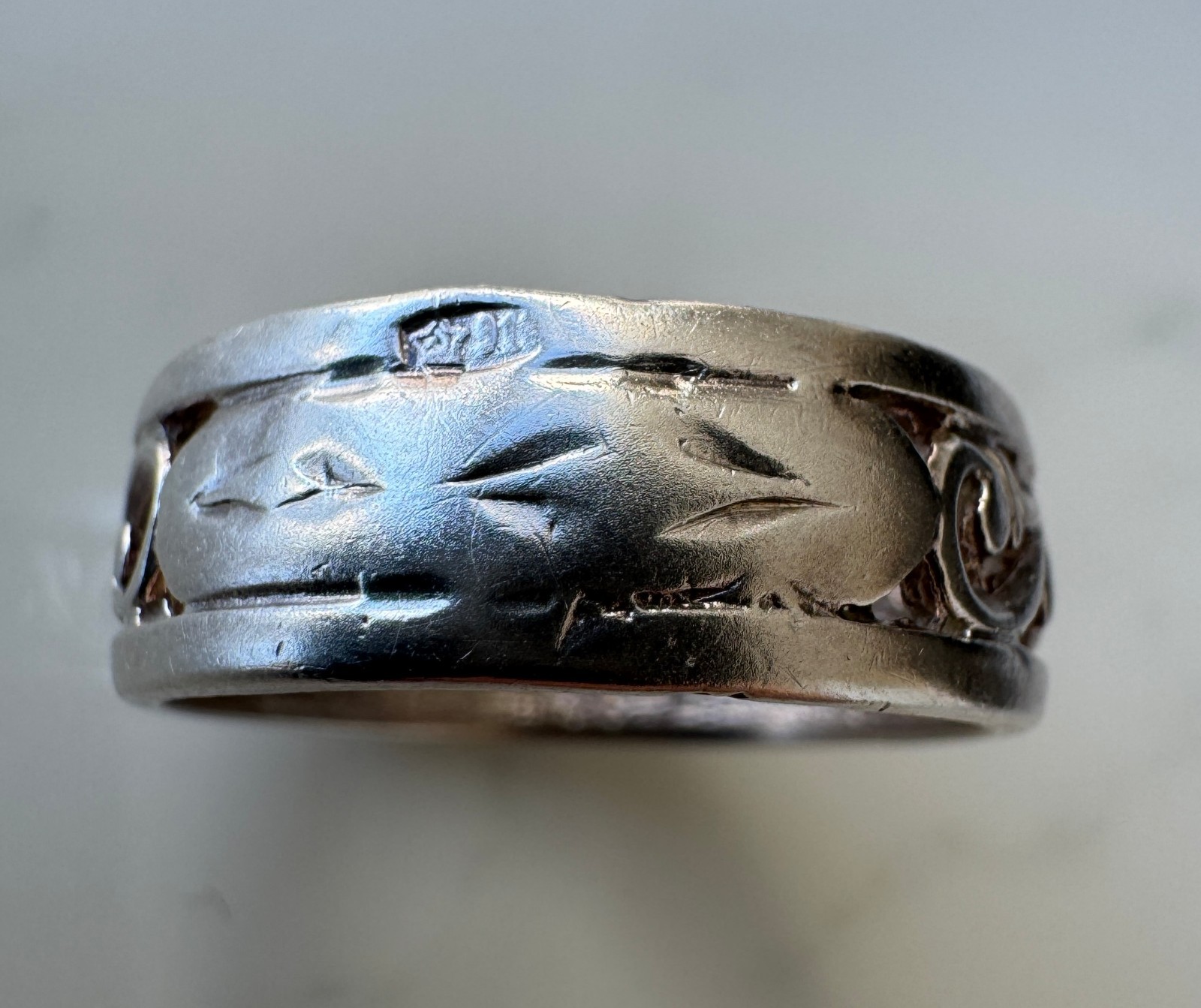 Vintage USSR Ring Silver 916 Size 9 / 19 Soviet Jewelry