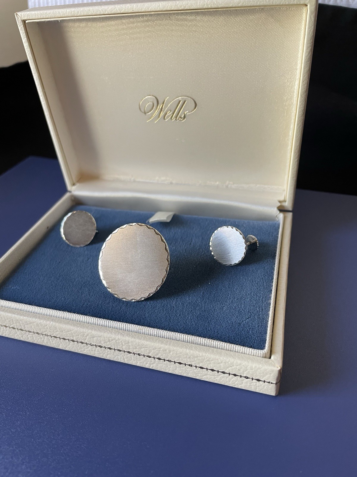 Vintage Wells Sterling Silver Brooch & Earrings Set IOBox New Other READ