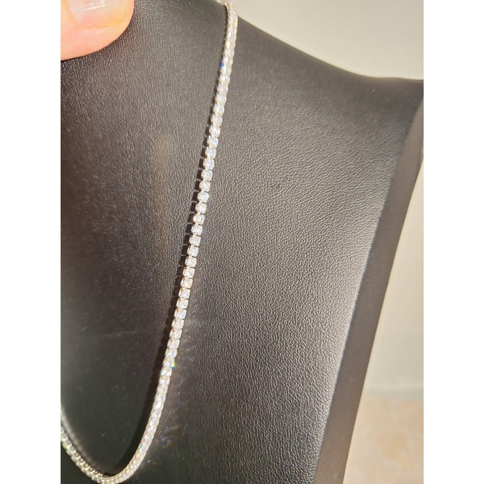 A Vintage Rhinestone Choker Necklace Cubed Prong Set Elegant Evening Old Money