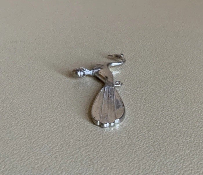 Rare Vintage Stieff Pewter Peacock Bird Pendant Ornament Signed