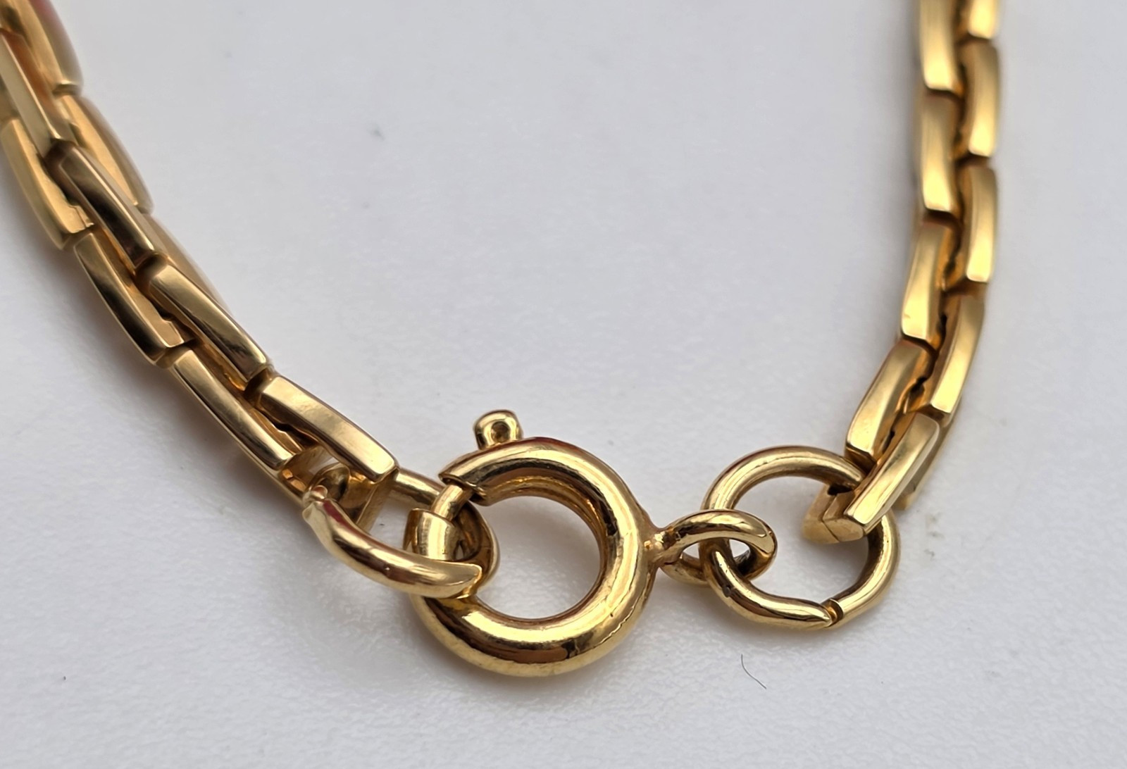 Vintage Sarah Coventry Gold Tone ID Bar Bracelet Box Link Chain 7 In Signed SC