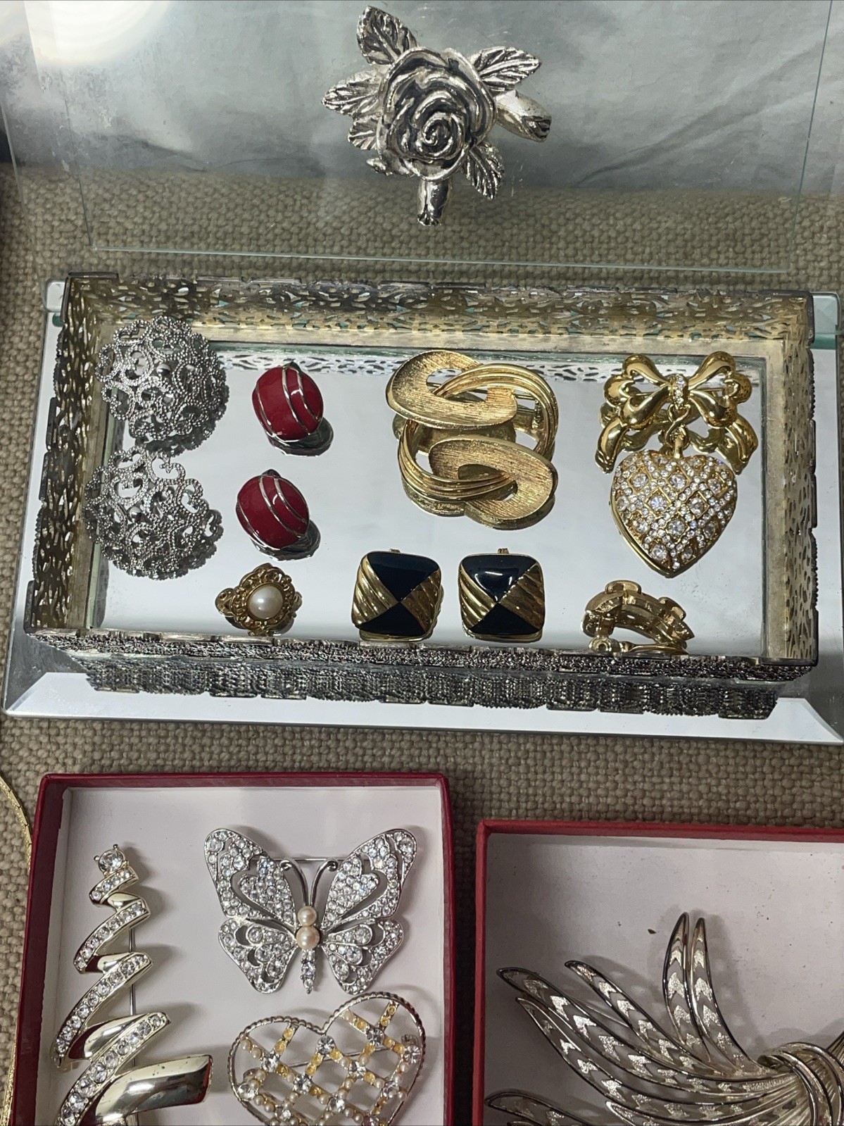 Vintage Jewelry Lot Of 300pieces 10+lbs Monet Trifari Napier..$ Sterling + 14k