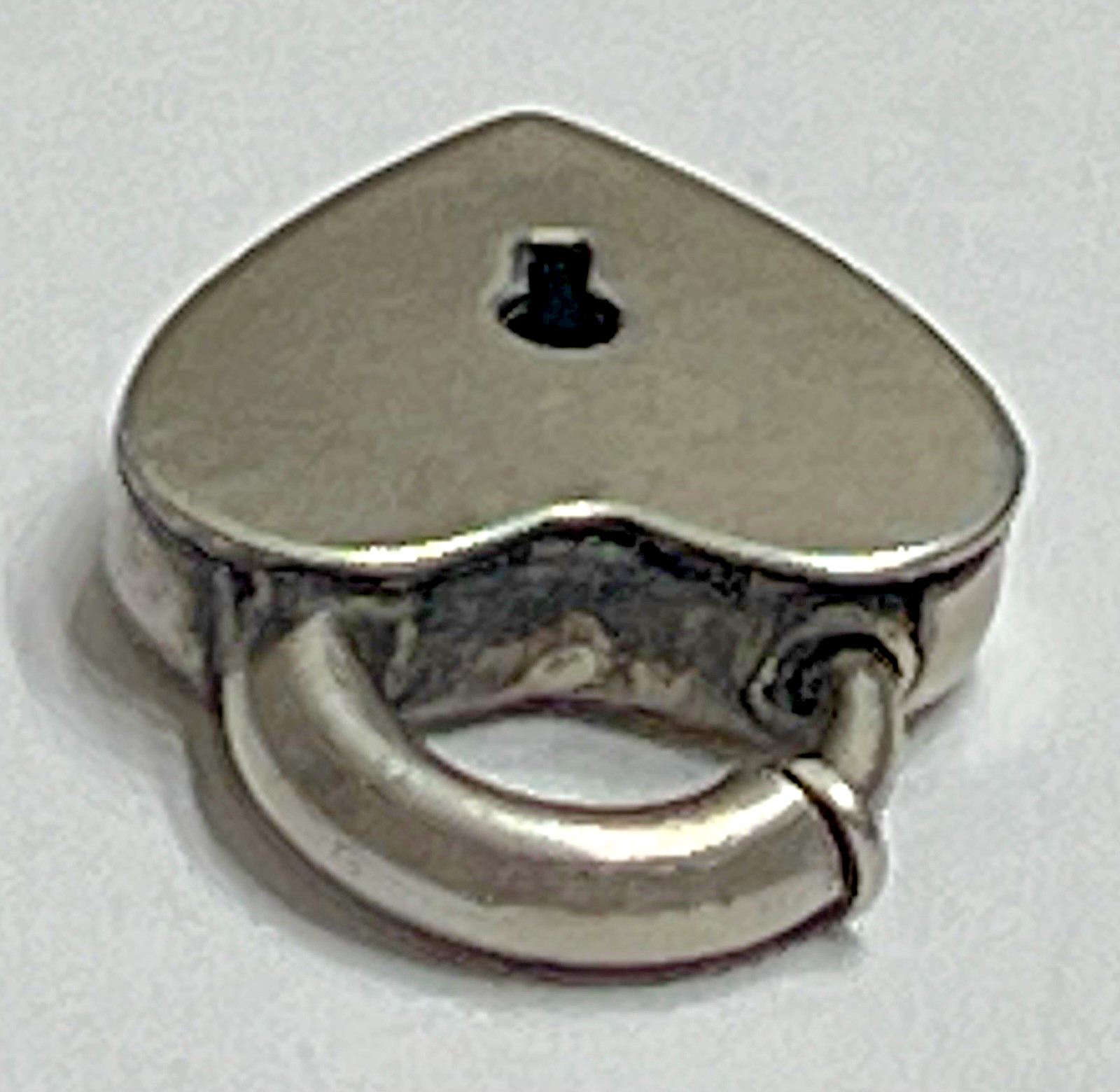 Sterling Silver Heart Locket Charm Pendant Puffy Signed Lampl Vintage Antique US