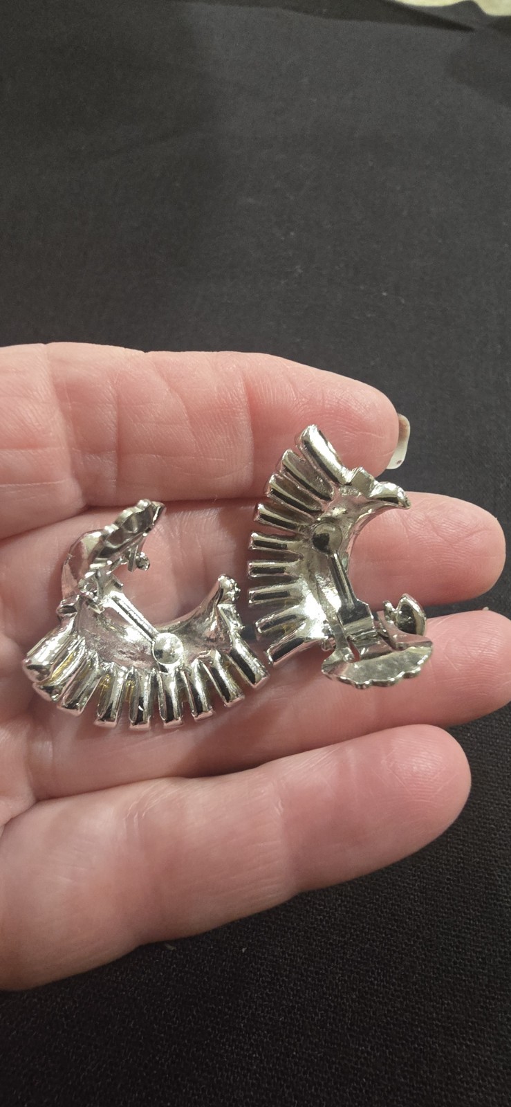 Bogoff Clip On Rhinestone Earrings