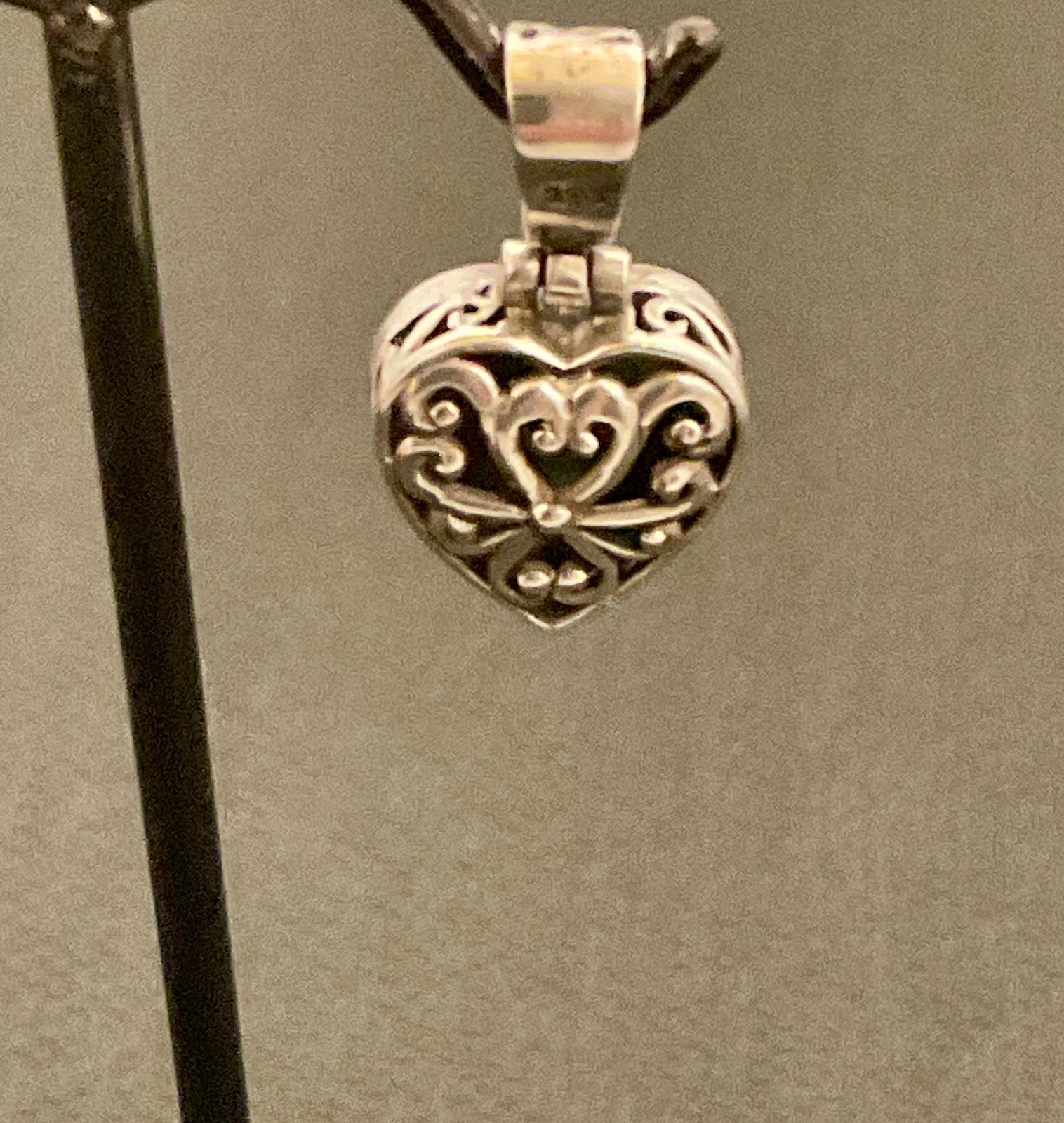 Vintage Sterling Silver 925 & Turquoise Heart Pendant