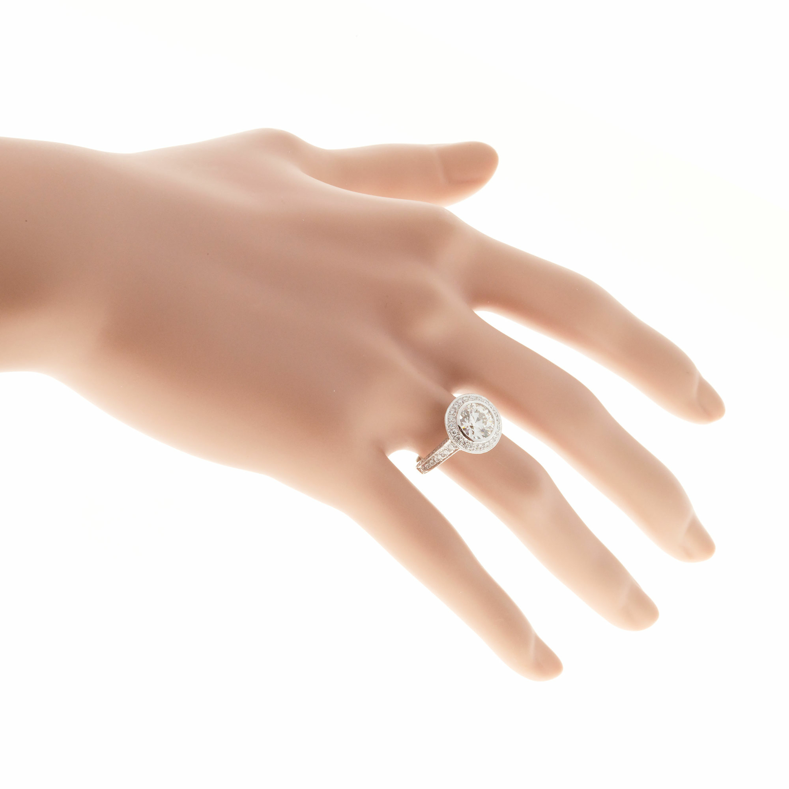 Peter Suchy European Ideal Cut Diamond Ring Platinum Micro Pavé