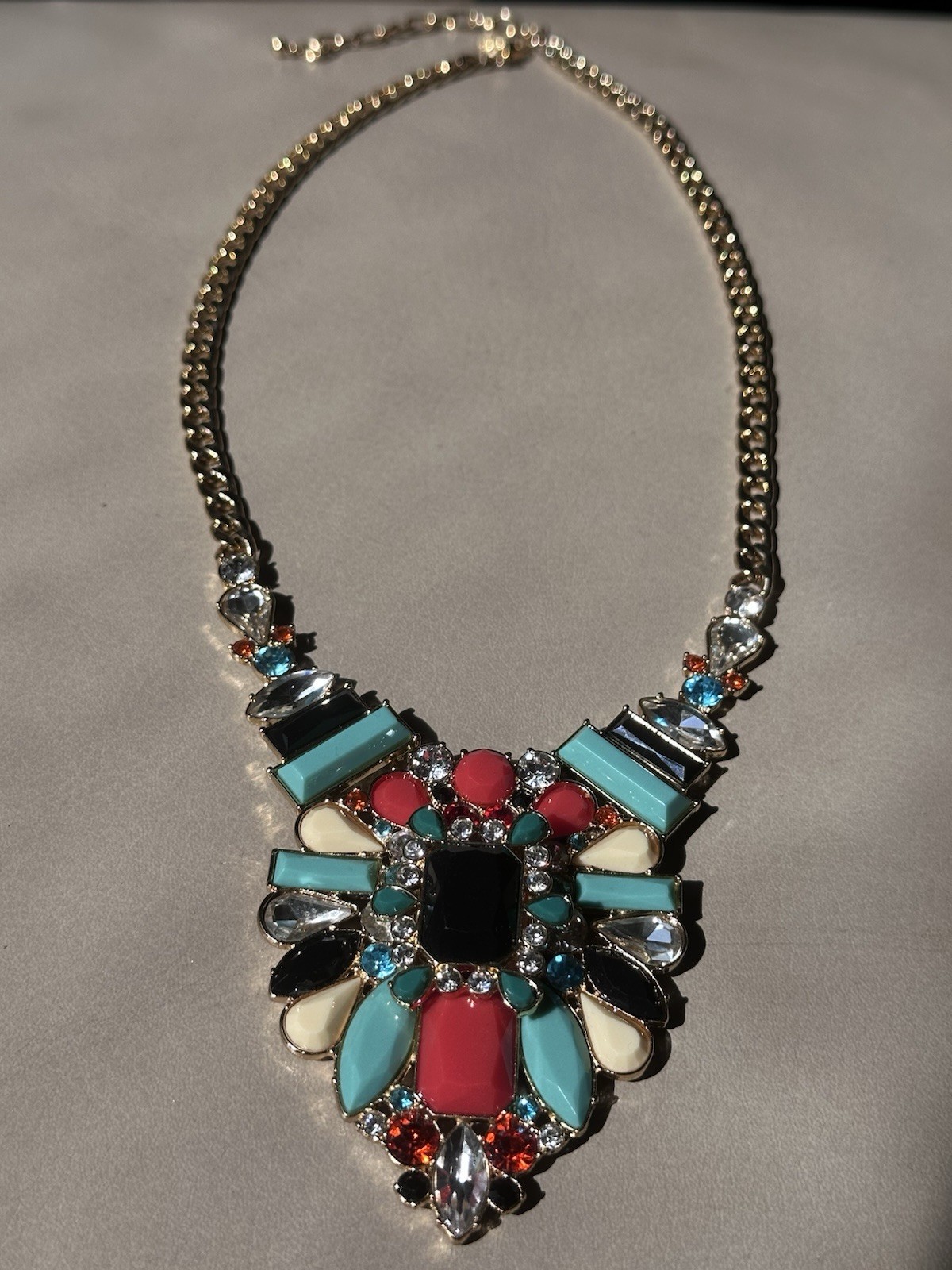 JOAN RIVERS CLASSICS COLLECTION Vintage Statement Mosaic Necklace in Box