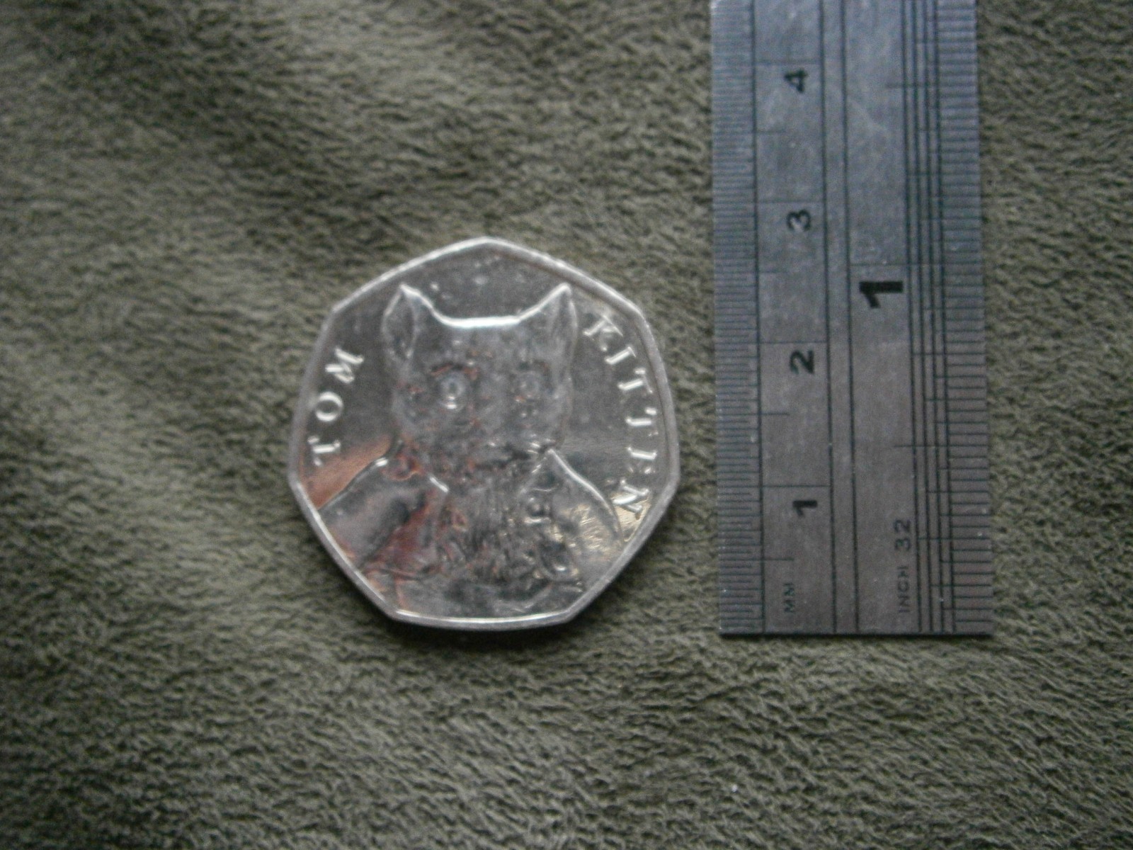 Tom Kitten Beatrix Potter UK Queen Elizabeth II 50 Pence Coin 8.0g ~ 2017