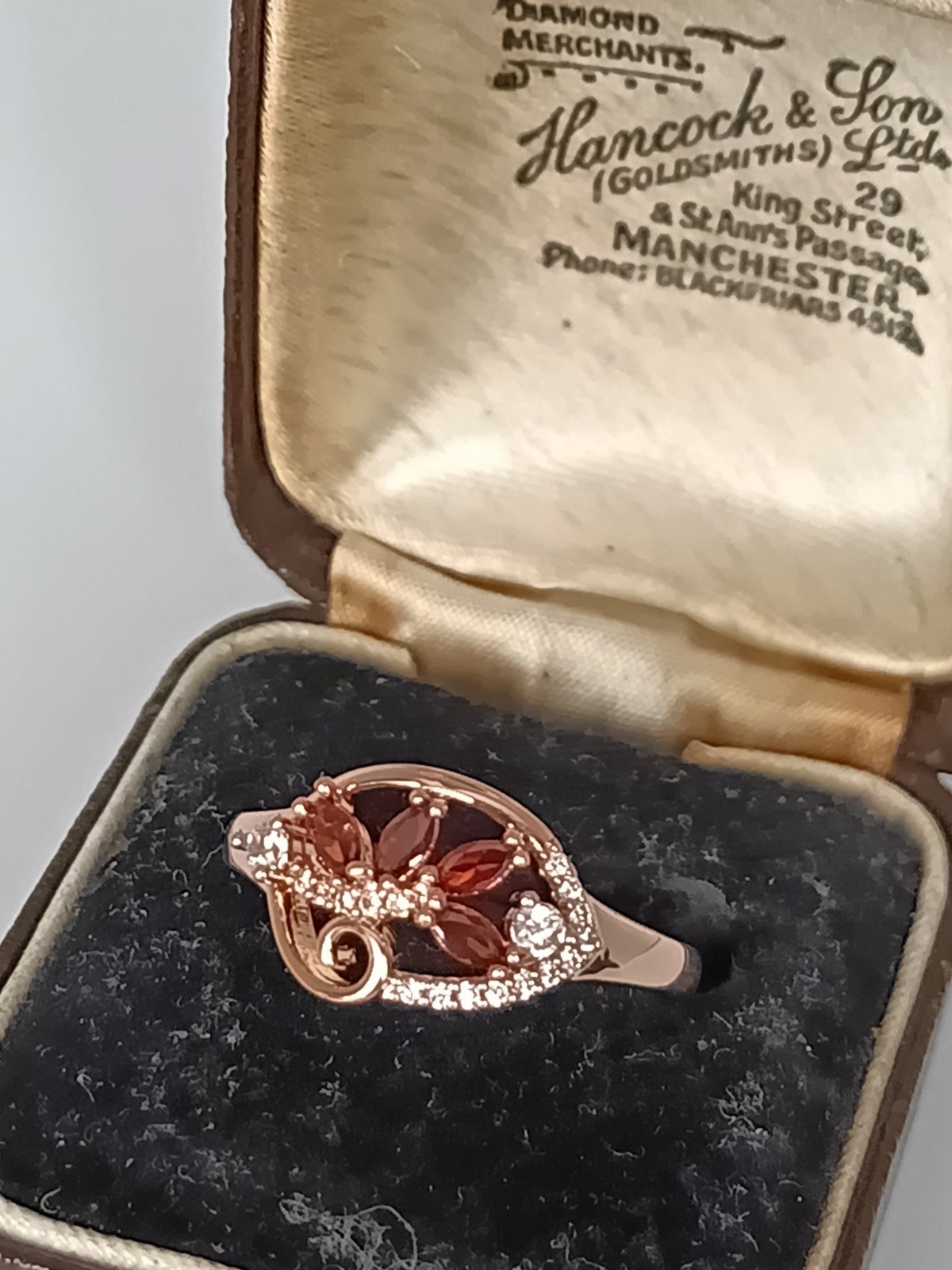 Vintage 1990 14 Ct Rolled Gold Tourmaline Ring Size UK P US 7.5-HALLMARKED 585