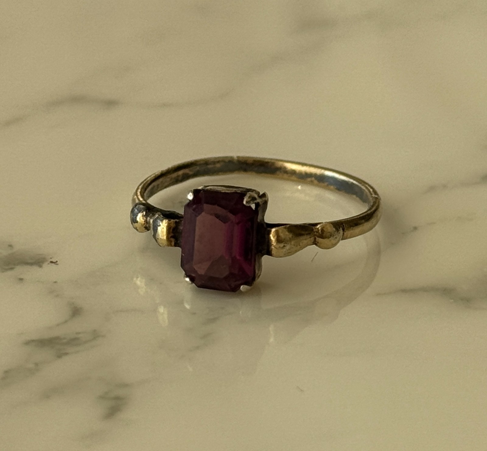 USSR 875 Silver Ring – Vintage Soviet Women’s Jewelry Size 9 / 19