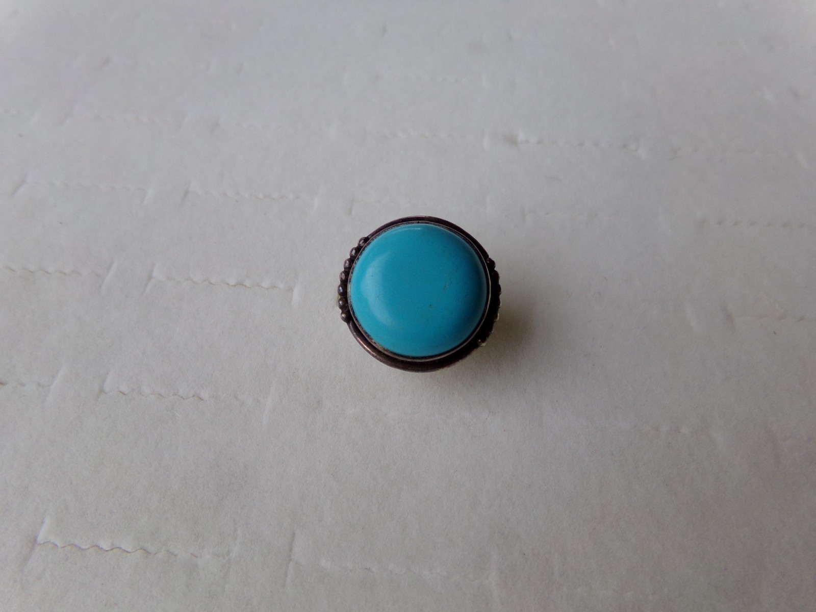 Lovely Native American Sterling Silver Turquoise Ring size 7.25