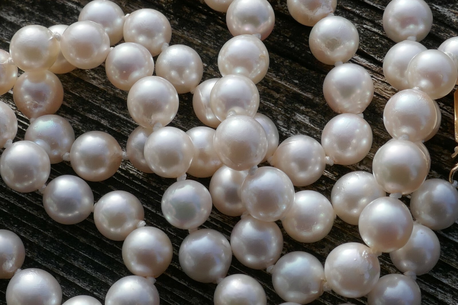 Vintage 14kt Yellow Gold & 6.4mm Cultured Pearl Necklace – 22.5″ Long
