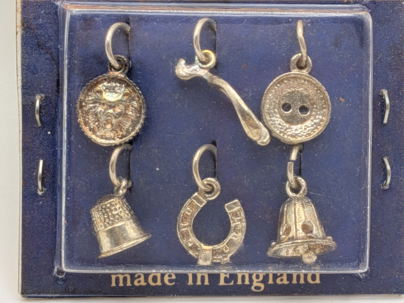 Vintage Traditional Pudding Charms, Solid Sterling Silver, Made in England