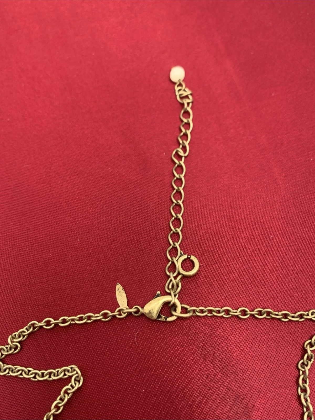 SHB Goldtone Brown/Tan Stone Cabochon Dangle Necklace