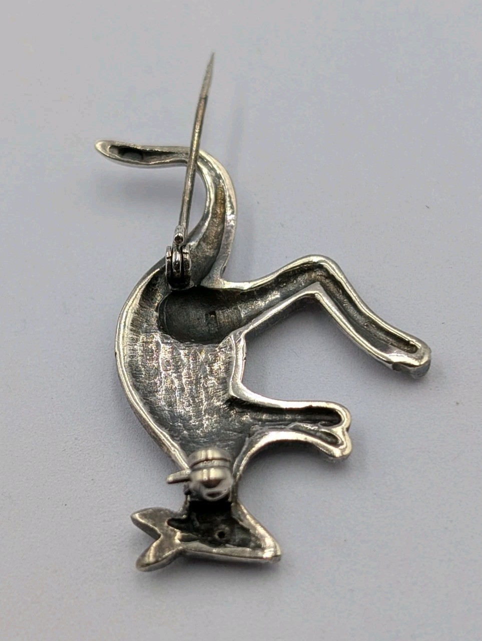 Vtg Sterling Silver Marcasite Large Kangaroo Animal Australia 925 Brooch – 12.3g