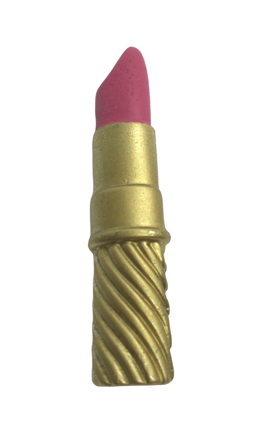 Vintage Brooch LIPSTICK Tube Pink Beauty Cosmetology Lapel PIN Retro Kitsch