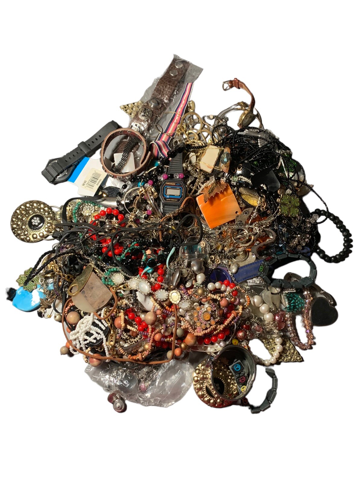 Vintage / Modern Repair Repurpose Grab Bag Costume Jewelry Arts Craft 1 lb Lot
