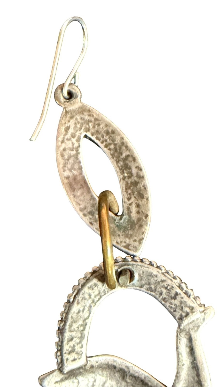 Vintage Berebi Brass & Enamel Bird Dangle Earrings With Fishhook Closure