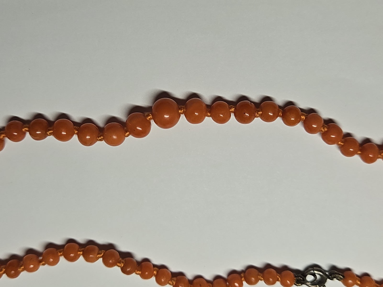 Antique Hand Knotted Red Coral Necklace