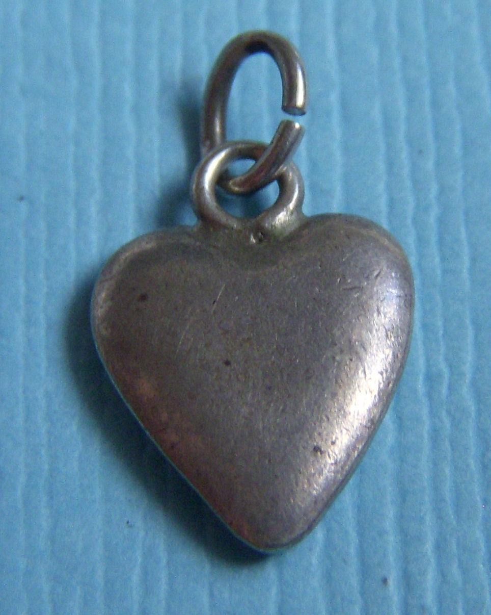 Vintage 40’s small heart “Peggie” sterling charm