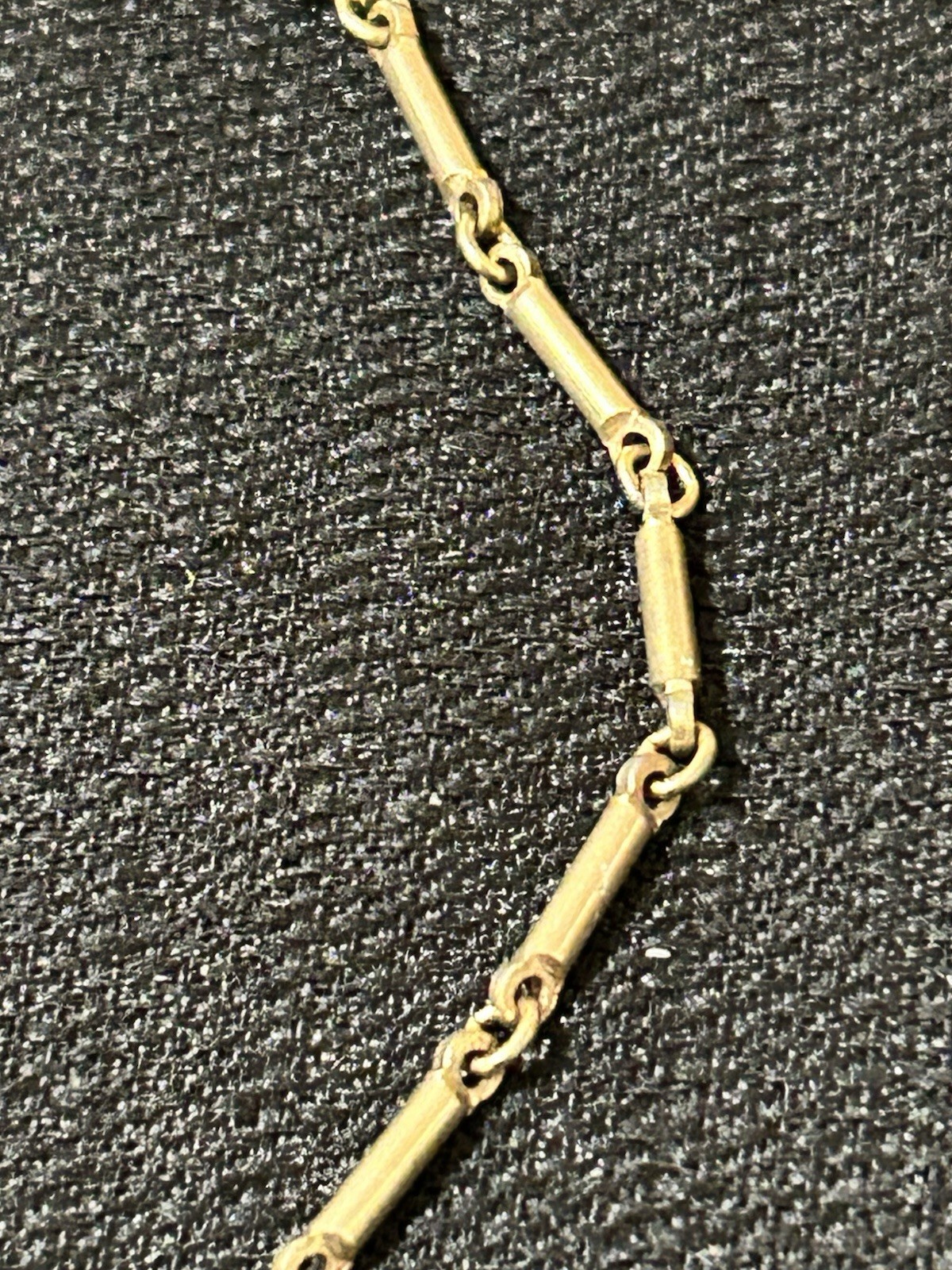 Antique Gold Tone Filigree Hand Painted Rose Faux Pearl Pendant Necklace 14”