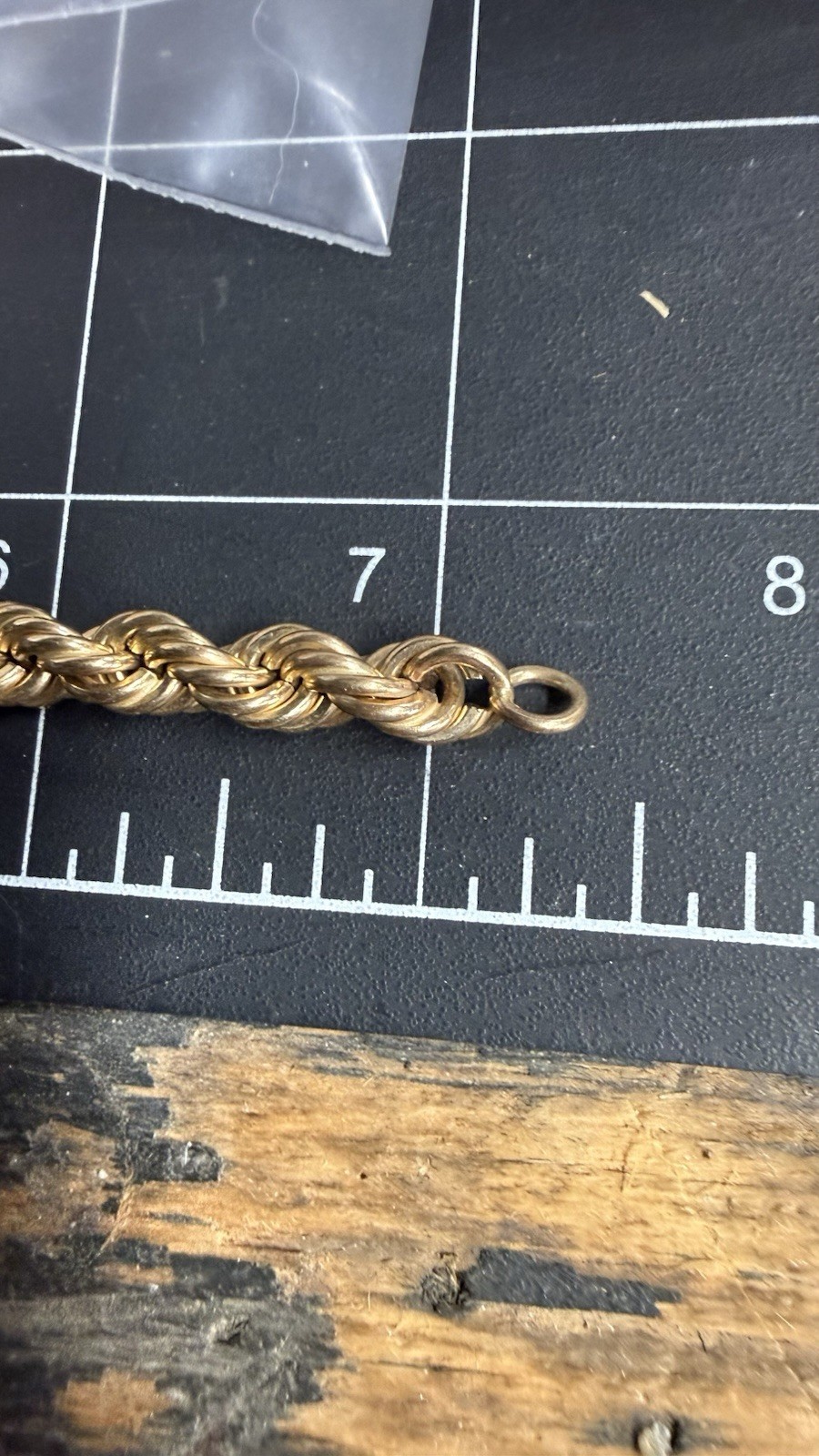 Vintage Rope Link Bracelet XRF Tests Approx 10.3K Gold 20.6g 7.25” Estate