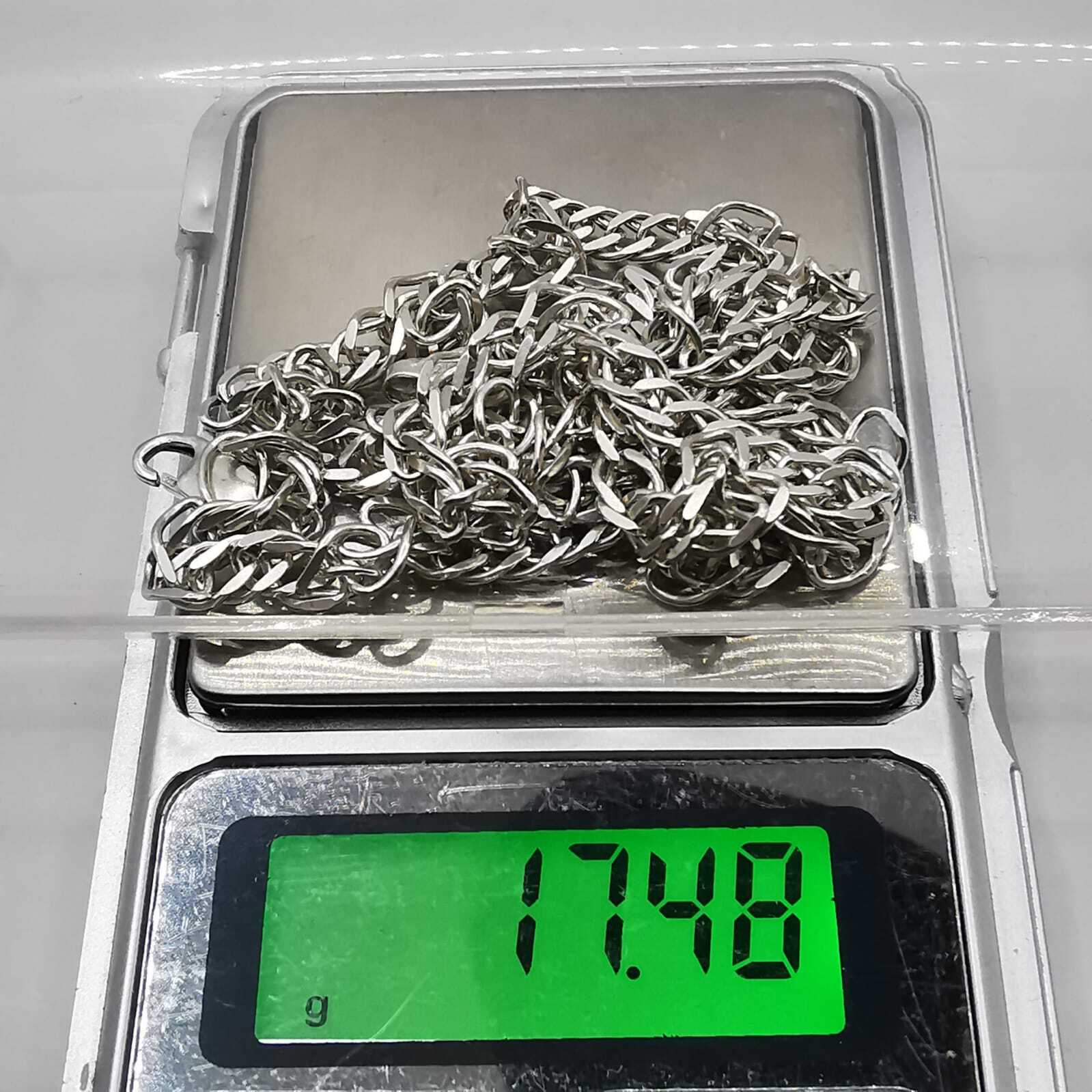 Vintage 925 Sterling Silver 23.8″ Curb Chain Necklace 17.48g Unisex Adult Gift