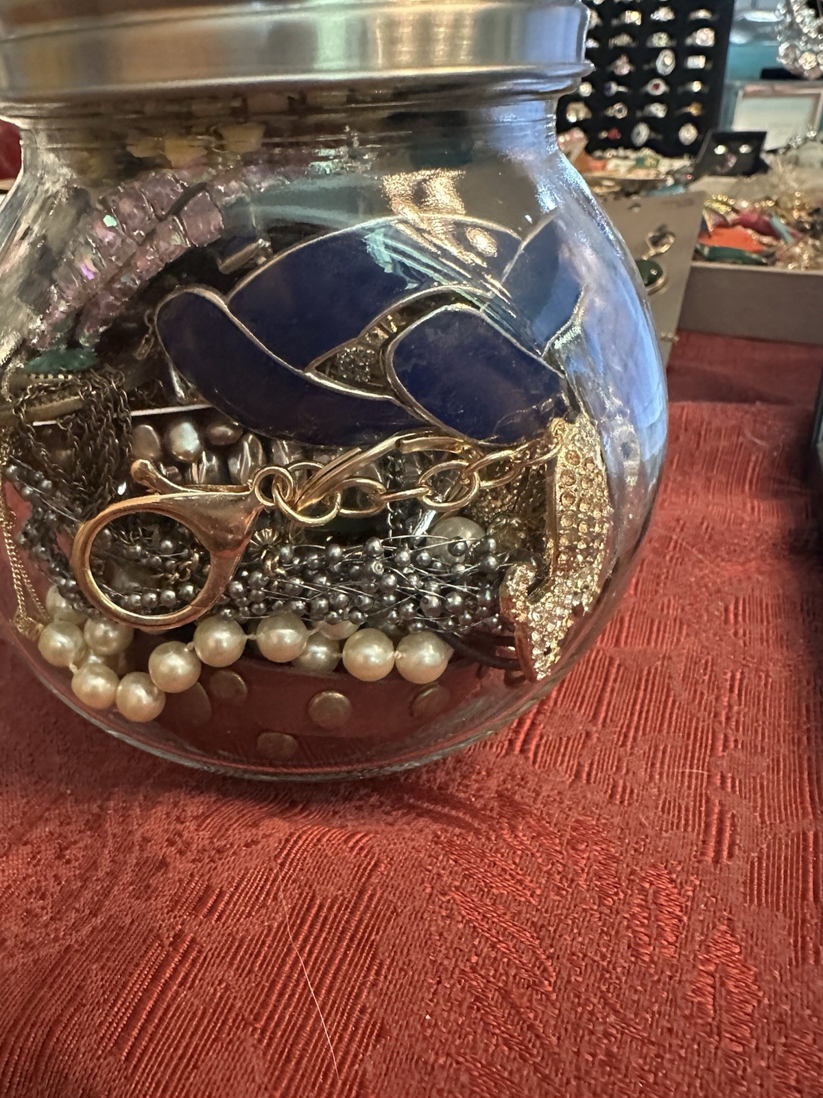 Mystery Jewelry Jar Vintage Signed Wearable Resell Gift 1970s to Current Day 1lb