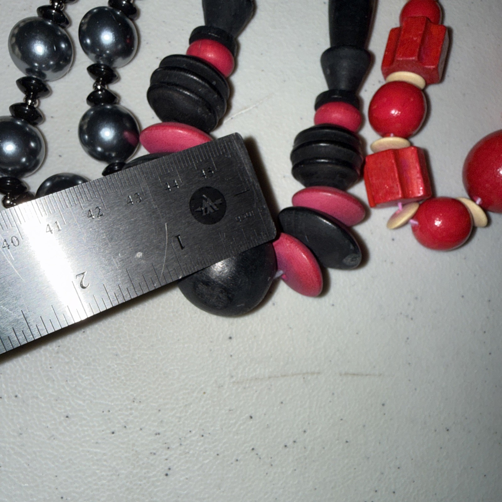 Vintage Lot Of 8 Big And Med. Beaded Necklaces Artsy Jewelry