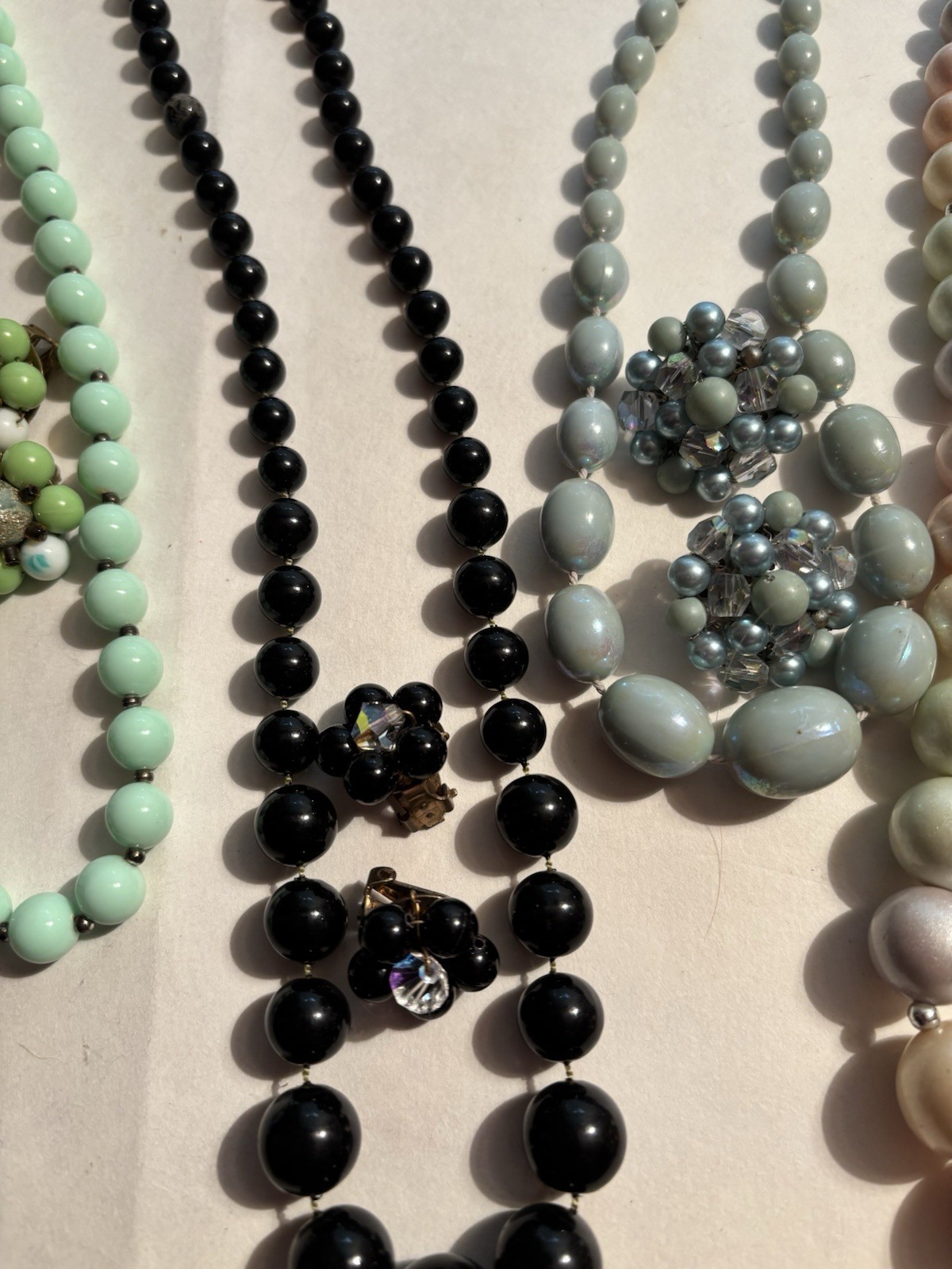 Vintage Beaded Necklace Earrings Lot -10 sets total, Japan, Hong Kong-Beautiful