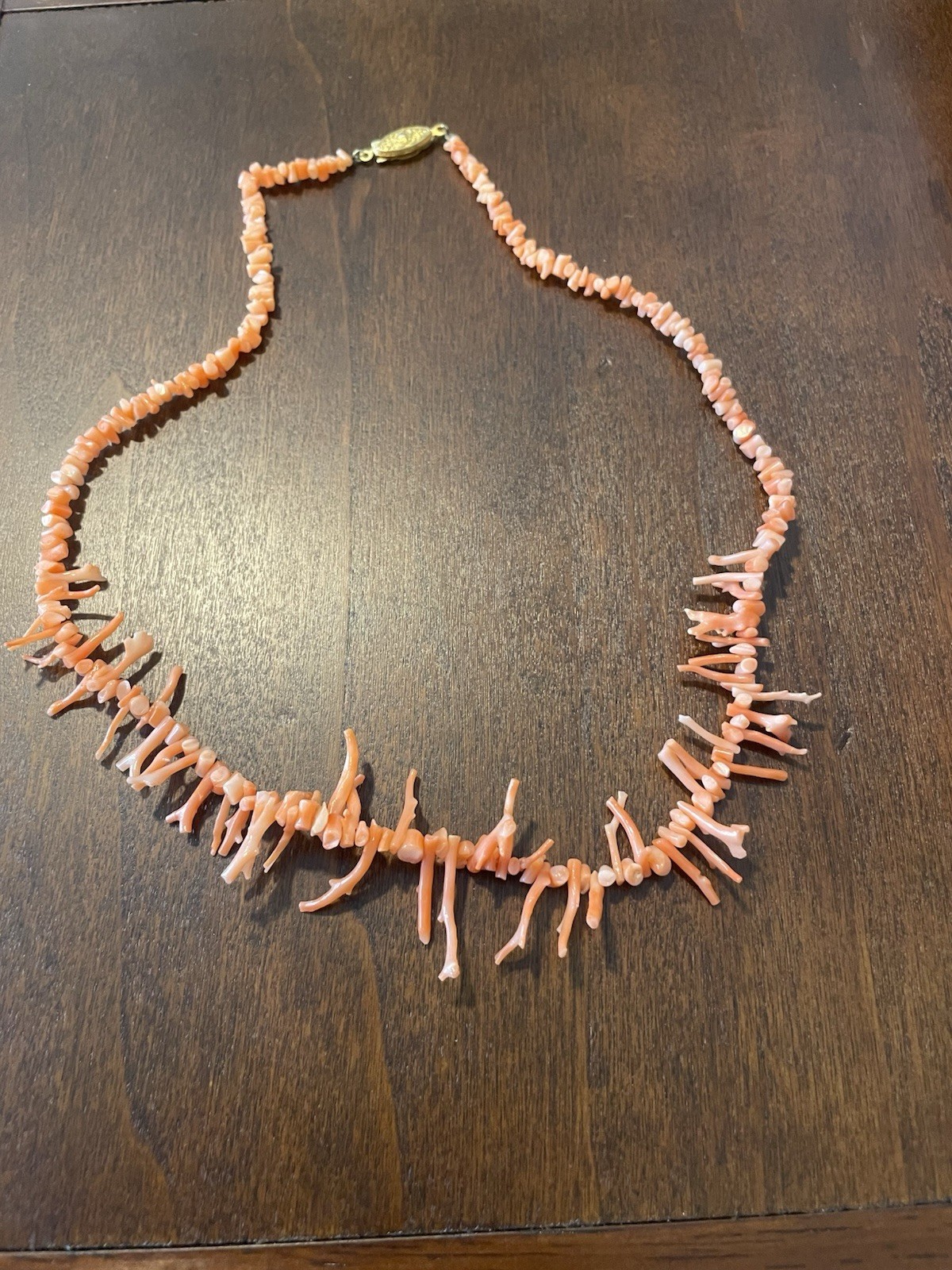 Vintage Angel Skin Coral Necklace