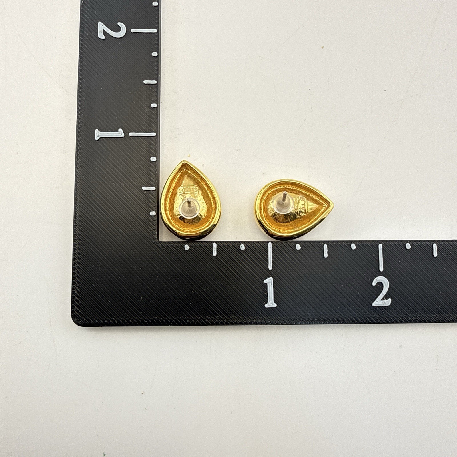 Vintage Swarovski Earrings SAL Pink Rhinestone Crystal Pear Teardrop Gold Plated
