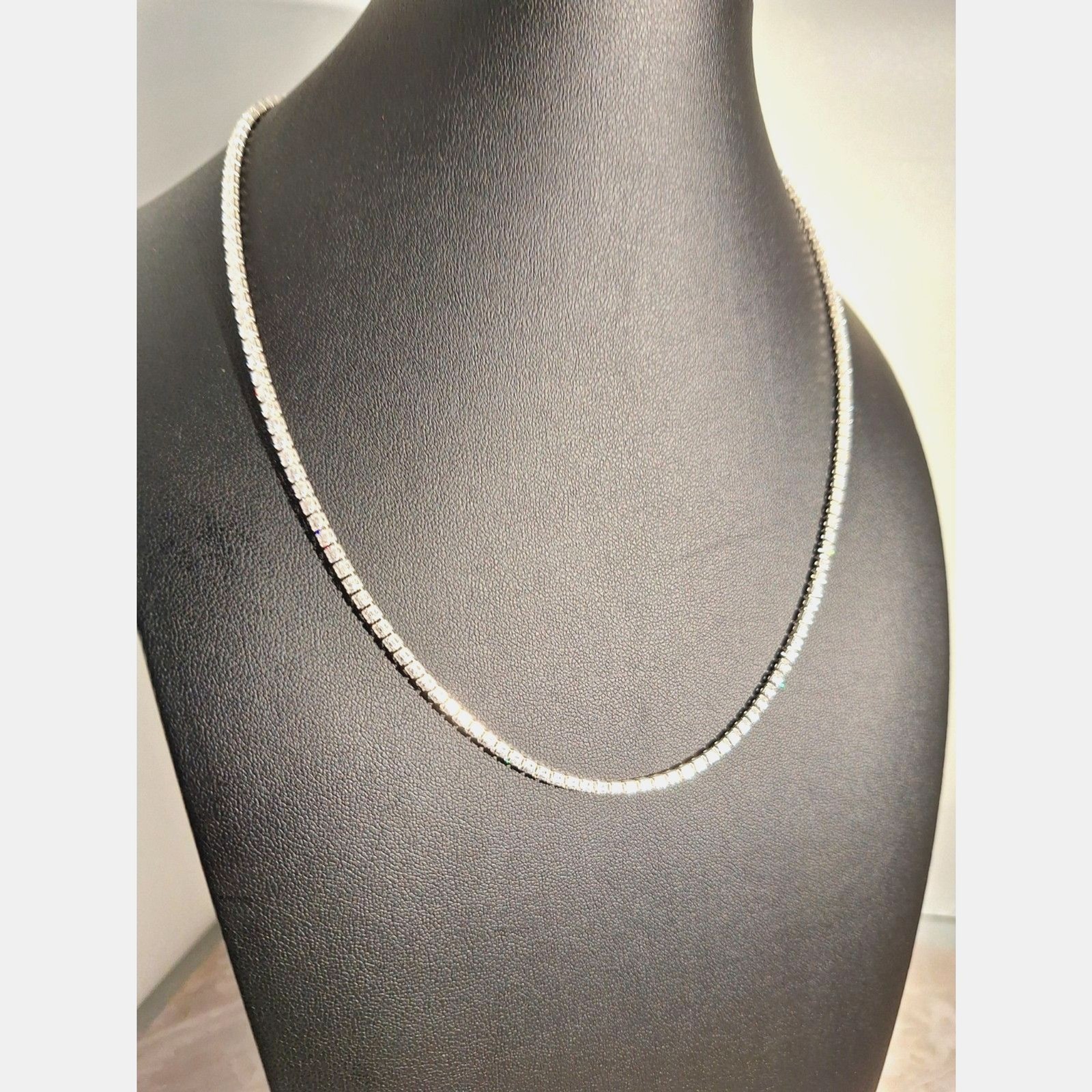 A Vintage Rhinestone Choker Necklace Cubed Prong Set Elegant Evening Old Money