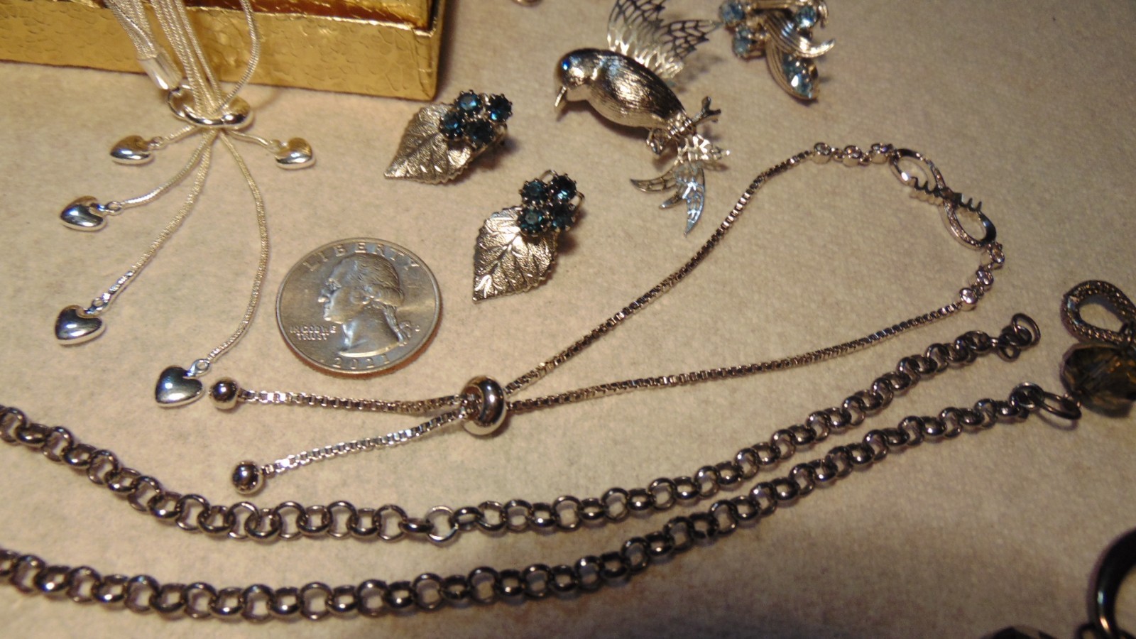 Vintage, Junk Drawer, Costume Jewelry Lot, All Wearable, No Missing Stones