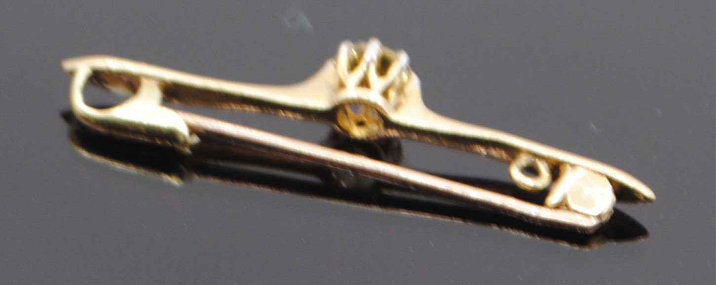 Antique 15ct Old Cut Diamond Brooch 0.31 Carat (FREE AUSTRALIA-WIDE POSTAGE)