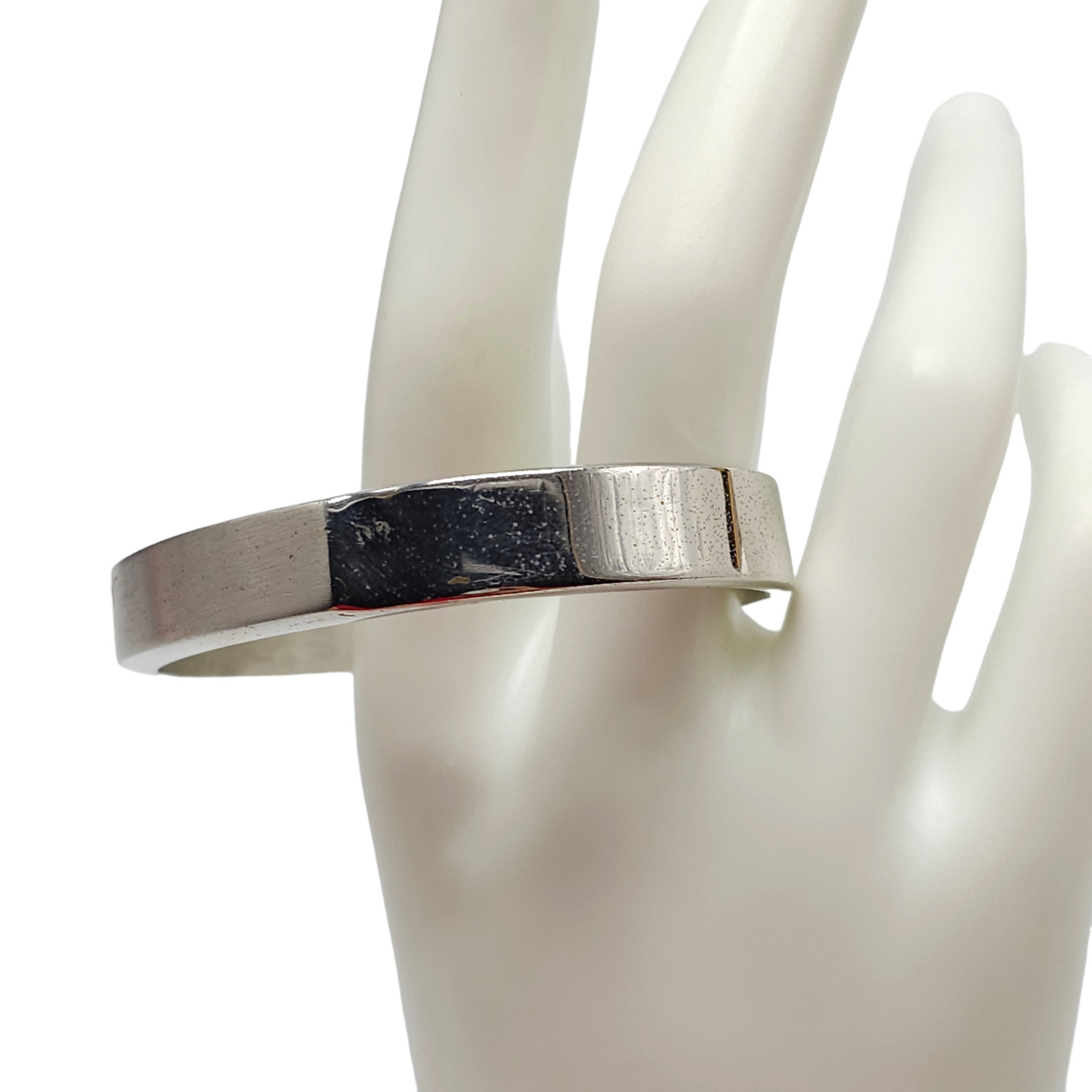 Vintage Speidel Cuff Bracelet ID Identity Engravable Brushed Silver Tone
