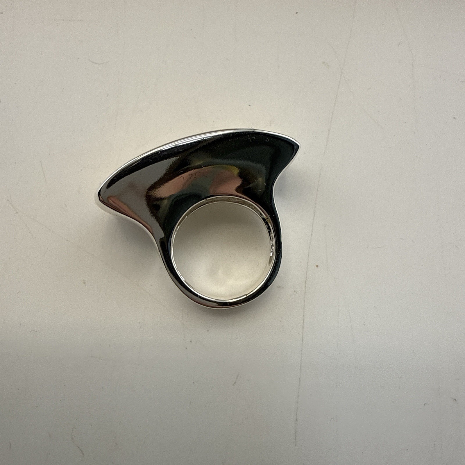 RLM Ring Robert Lee Morris Rectangle Modernist Bronze Bold Pinky Ring size 5 QVC
