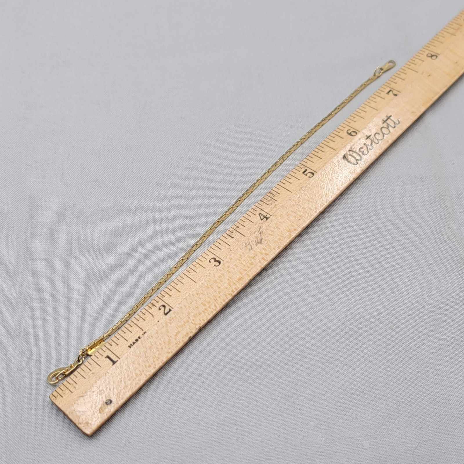 Vintage Ambassador Cobra Chain Bracelet Gold tone 7.25″
