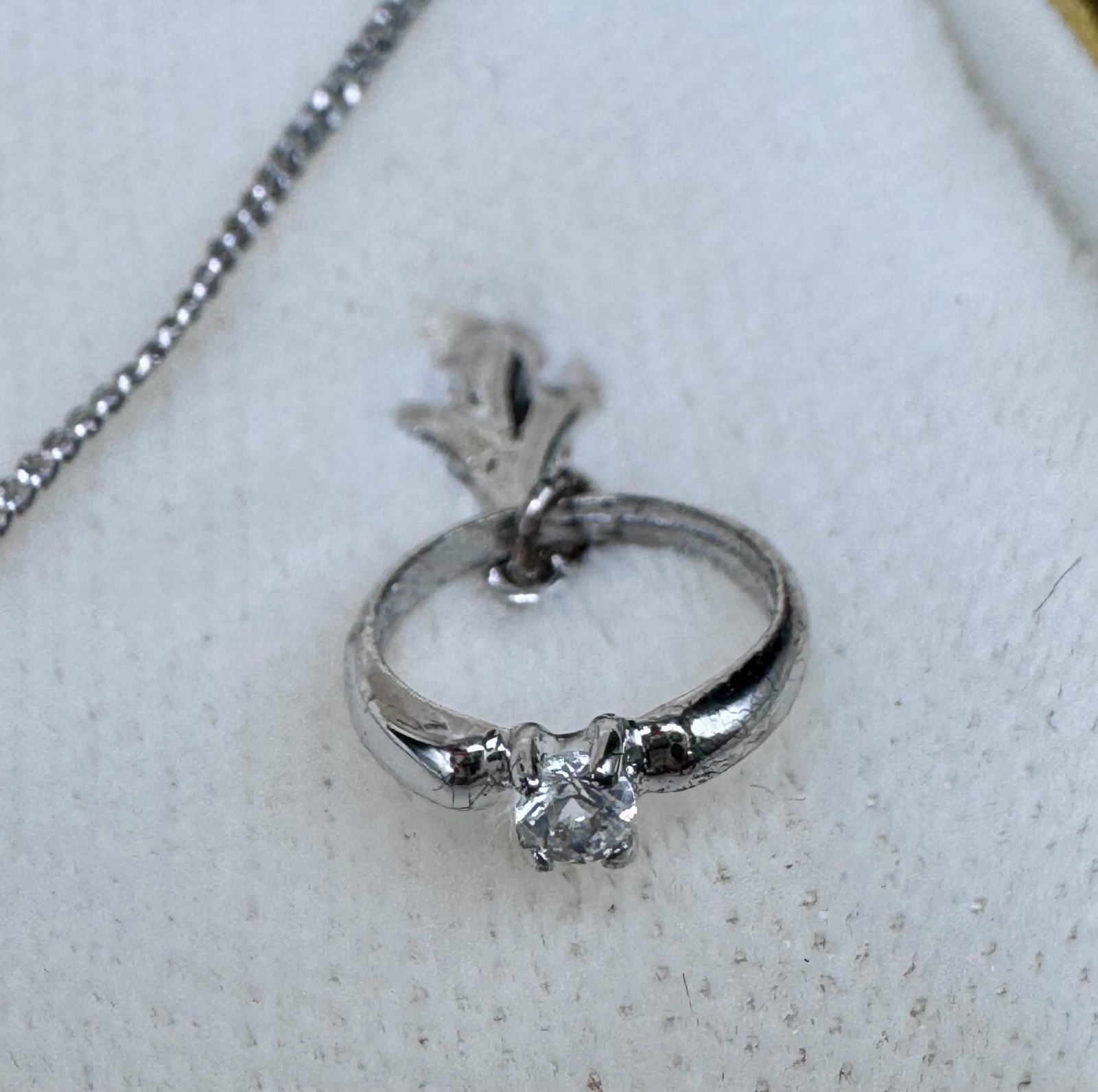 Vintage Gemcraft sterling silver jewelry set featuring a classic solitaire “ring