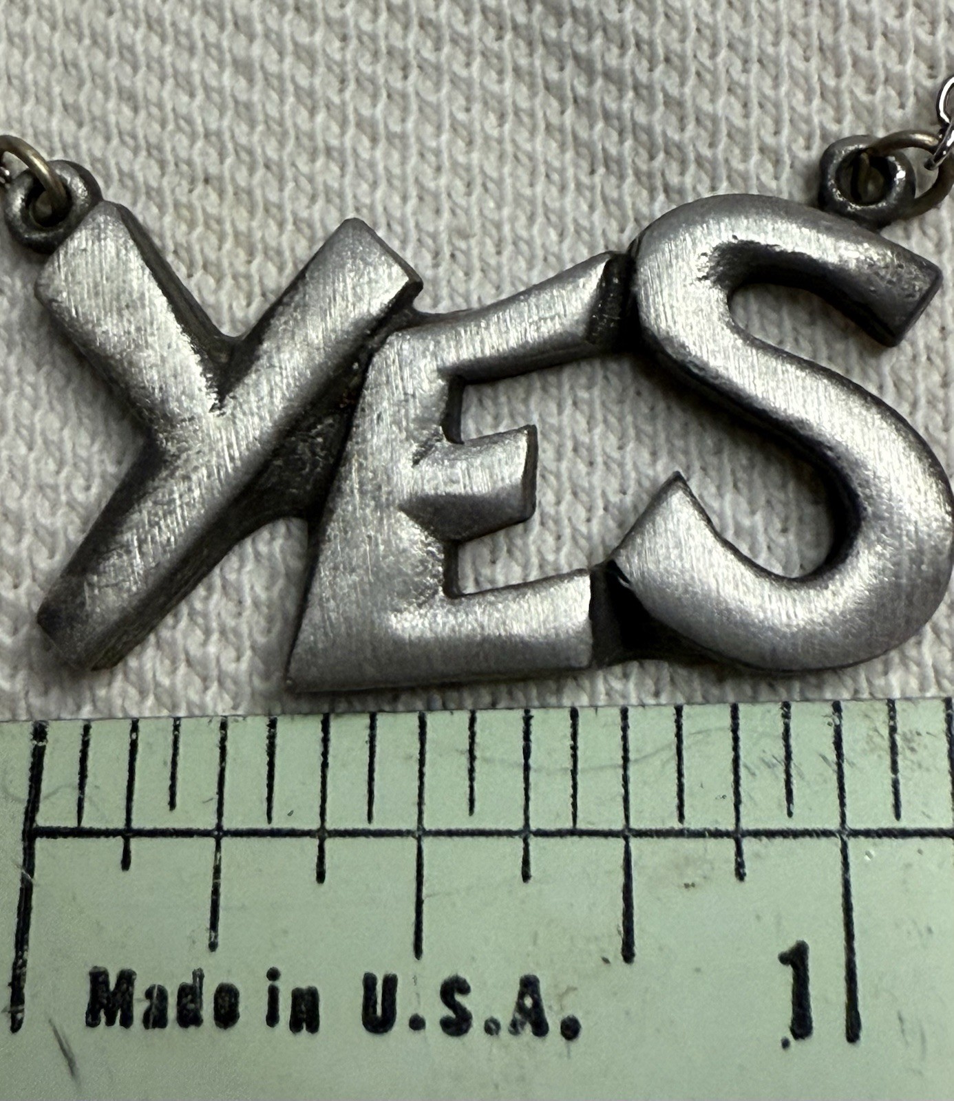 silver necklace women vintage ‘Yes’