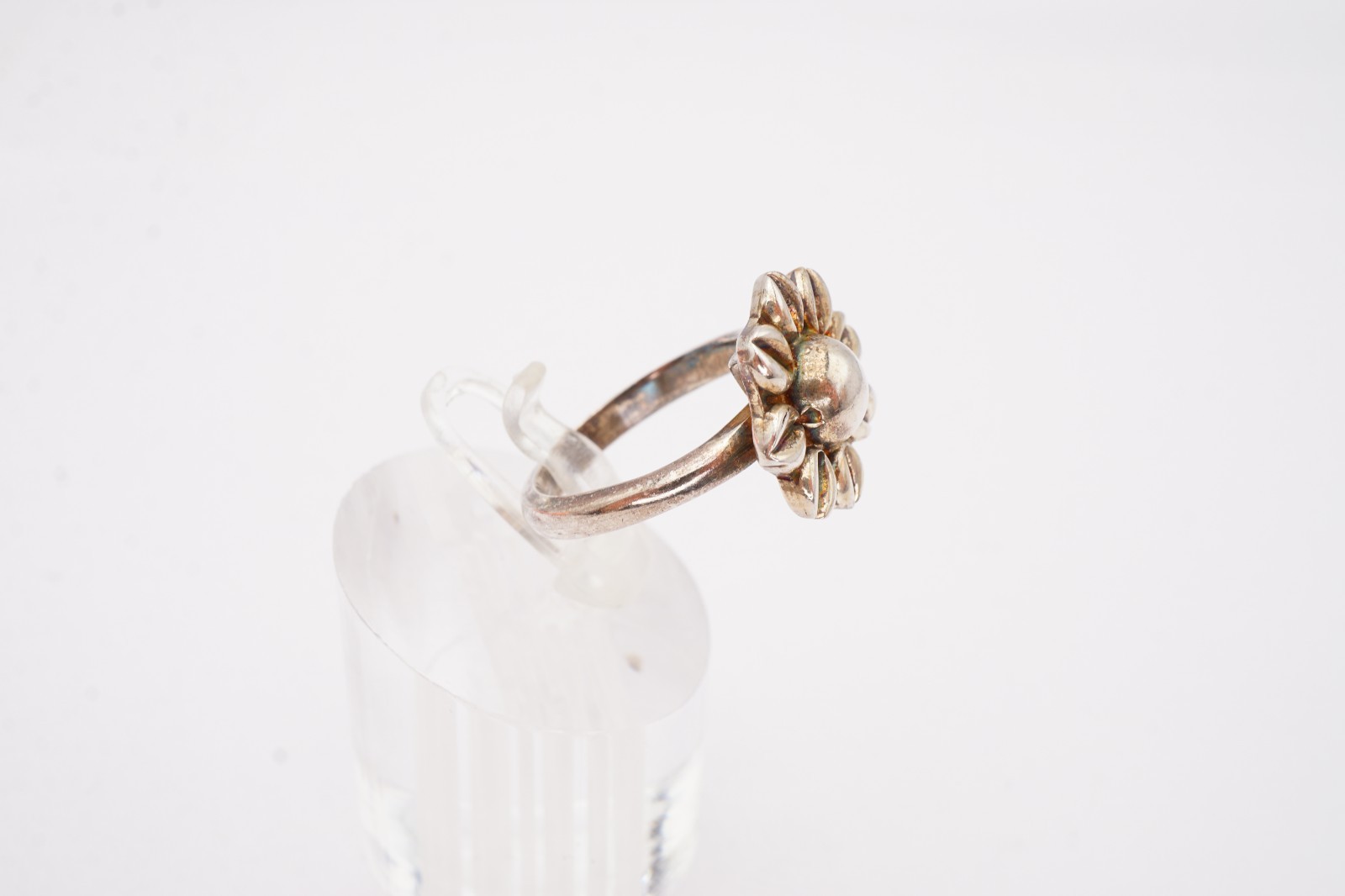 Vintage Mexico Sterling Silver 925 Flower Ring Size 5.25 Adjustable