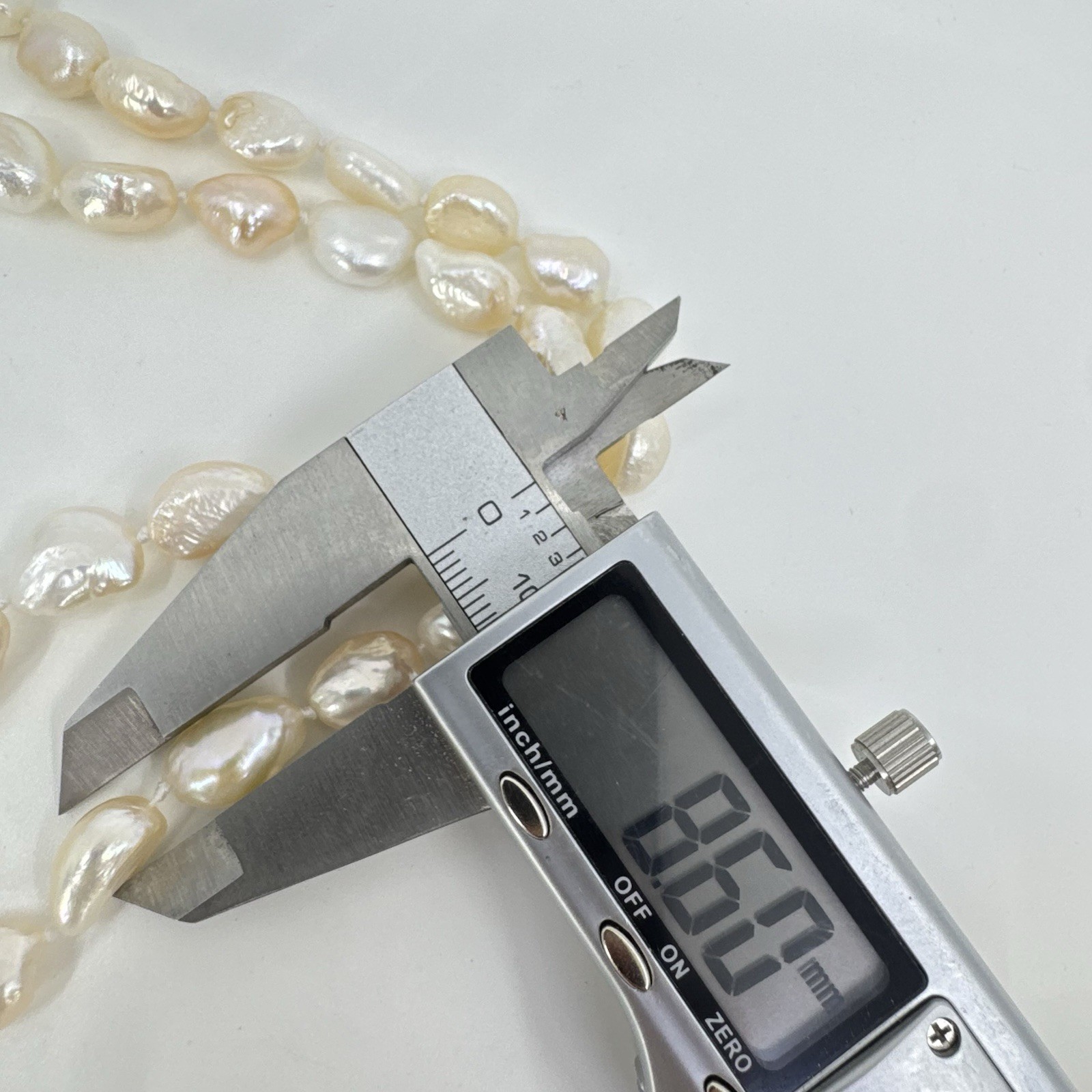 Baroque Pearl Necklace Natural Freshwater 16” Knotted 8.5-9.5mm Pearls VTG